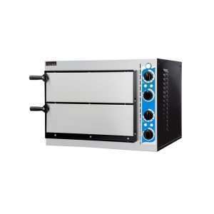 Horno para pizza eléctrico de cámara doble con puerta ciega para 1+1 pizza Ø 32 cm - Imagen 2