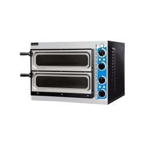 Horno para pizza eléctrico de cámara doble con puerta de vidrio para 1+1 pizza Ø 32 cm - Imagen 2
