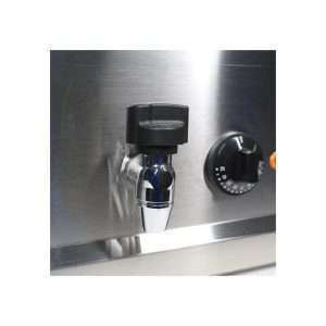 Cuecepasta eléctrico de sobremesa con cuba de 25 lt completo con n° 3 cestas y grifo - potencia 3500 watt - Imagen 3