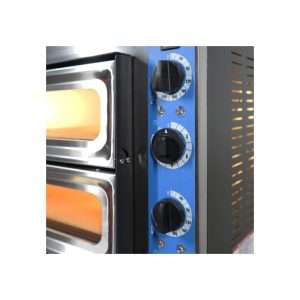 Horno para pizza eléctrico de cámara doble con puerta de vidrio para 1+1 pizza Ø 32 cm - Imagen 8