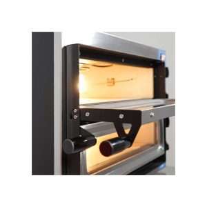 Horno para pizza eléctrico de cámara doble con puerta de vidrio para 1+1 pizza Ø 32 cm - Imagen 3