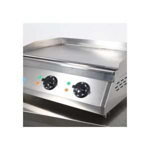 Fry-Top eléctrico de sobremesa de doble zona de cocción con placa lisa - potencia 6000 watt - Imagen 2