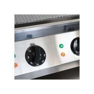 Fry-Top eléctrico de sobremesa de doble zona de cocción con placa rayada - potencia 6000 watt - Imagen 6