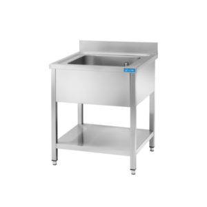 Fregadero abierto de acero inoxidable con 1 cuba L500xP700xH850 mm - línea basic - Imagen 2