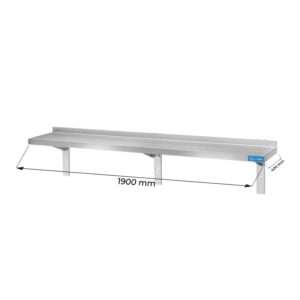 Estanteria de pared sola en acero inox, L1900xP400xH350 mm - linea premium - Imagen 1