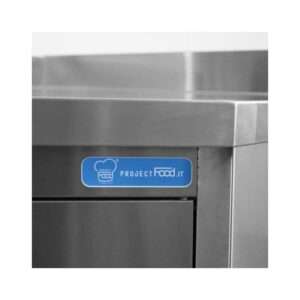 Armarios de trabajo en acero inox de esquina y peto trasero L1000xP600xH850 mm - linea premium - Imagen 7