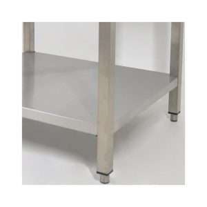 Mesa en acero inox con estante inferior  L900xP700xH850 mm - linea premium - Imagen 7