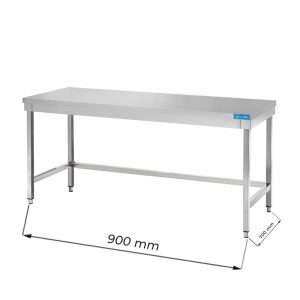 Mesa en acero inox sin estante inferior L900xP700xH850 mm - linea premium