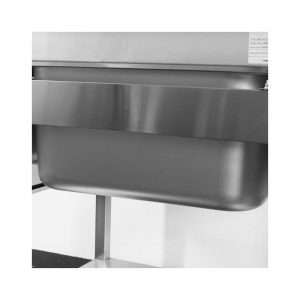 Fregadero abierto de acero inox sobre piernas con peto trasero L700xP600xH850 mm - linea premium - Imagen 7