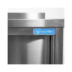 Fregadero mueble en acero inox con peto trasero y gotero a la izquierda L1500xP700xH850 mm - linea premium - Imagen 6