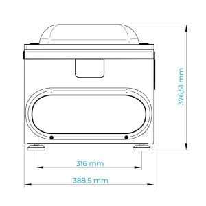 Envasadora al vacío a campana de sobremesa con barra de soldadura de 320 mm - Imagen 20