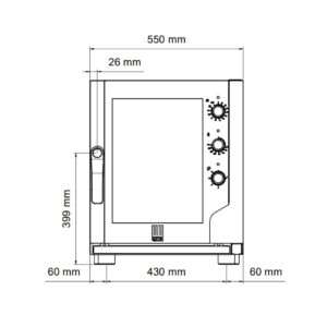 Horno compacto combinado de convección vapor para 5 bandejas GN 2/3 - controles mecánicos - Imagen 18