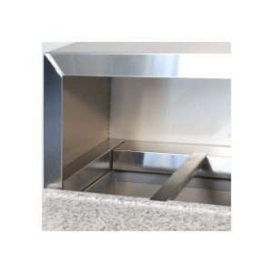 Saladette de refrigeración estática con n° 2 puertas y superficie de granito + peto trasero - temp. de +2°C a +8°C - Imagen 6