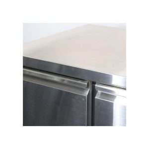 Saladette de refrigeración estática con n° 2 puertas y superficie de acero inoxidable - temp. de +2°C a +8°C - Imagen 2