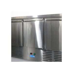 Saladette de refrigeración estática con n° 3 puertas y superficie de acero inoxidable - temp. de +2°C a +8°C - Imagen 2