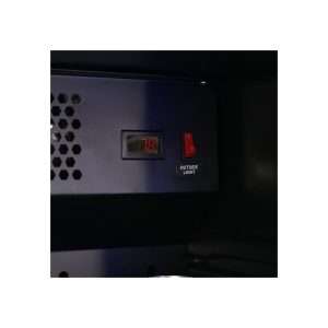 Vitrina refrigerada para bebidas de 378 lt negra con marco de LED azul temperatura de 0°C a +7°C - Imagen 6