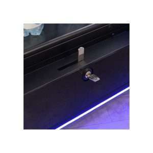 Vitrina refrigerada para bebidas de 378 lt negra con marco de LED azul temperatura de 0°C a +7°C - Imagen 9