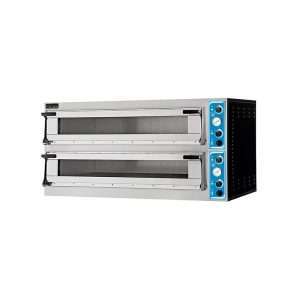 Horno para pizza eléctrico de cámara doble para 6+6 pizzas Ø 40 cm | 4+4 bandejas EN 60x40 - desarrollo en anchura - serie GLASS - Imagen 2