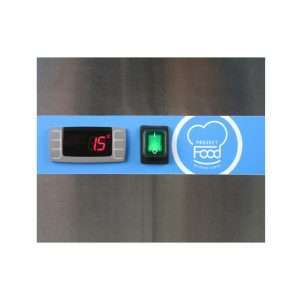 Mesa pizzería refrigerada con n° 2 puertas EN 60x40 sin vitrina expositora - Imagen 3