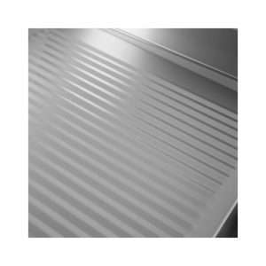 Fregadero abierto en acero inox para lavavajillas con peto trasero y gotero a la izquierda L1400xP600xH850 mm - linea premium - Imagen 7