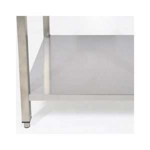 Mesa en acero inox con estante inferior  L1000xP800xH850 mm - linea premium - Imagen 5
