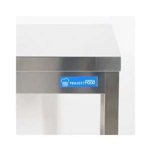 Mesa en acero inox con estante inferior  L1500xP500xH850 mm - linea premium - Imagen 4