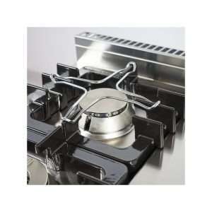 Cocina de gas 4 fuegos con 2 quemadores de 4,5 kw + 2 quemadores de 7,5 kw sobre horno eléctrico GN 2/1 potencia 5,48 kw - Imagen 5