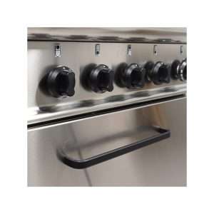 Cocina de gas 6 fuegos con 3 quemadores de 4,5 kw + 3 quemadores de 7,5 kw sobre horno eléctrico GN 2/1 potencia 5,48 kw - Imagen 3