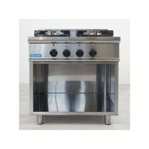 Cocina de gas 4 fuegos con 2 quemadores de 4,5 kw + 2 quemadores de 7,5 kw sobre vano abierto - Imagen 3