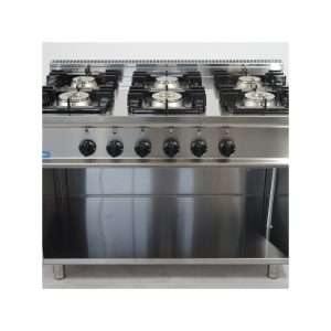 Cocina de gas 6 fuegos con 3 quemadores de 4,5 kw + 3 quemadores de 7,5 kw sobre vano abierto - Imagen 2