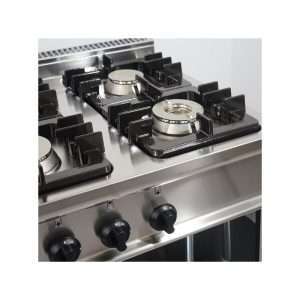Cocina de gas 6 fuegos con 3 quemadores de 4,5 kw + 3 quemadores de 7,5 kw sobre vano abierto - Imagen 3