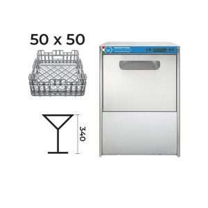 Lavavajillas electrónico de AGUA LIMPIA trifásico con cesta 50x50 cm completo de dosificador limpiador y abrillantador - Imagen 2