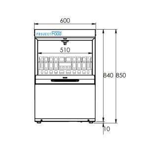 Lavavajillas electrónico de AGUA LIMPIA trifásico con cesta 50x50 cm completo de dosificador limpiador y abrillantador - Imagen 6
