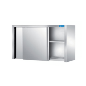 Mueble colgante con puertas correderas de acero inoxidable con 1 estante L1200xP400xH800 mm - línea basic - Imagen 2