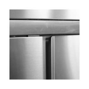 Fregadero con puertas de acero inoxidable con 1 cuba y escurridor a la izquierda L1100xP700xH850 mm - línea basic - Imagen 7