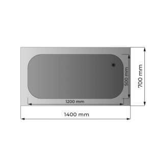 Fregadero abierto de acero inoxidable con 1 cuba L1400xP700xH850 mm - línea basic - Imagen 3