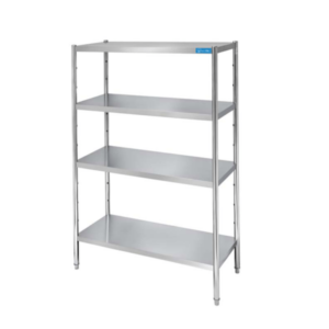 Estantería de acero inoxidable con 4 estantes L2000xP600xH2000 mm - línea basic - Imagen 2