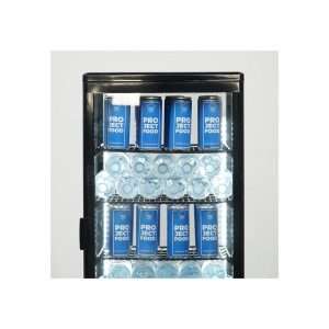 Vitrina refrigerada para bebidas ventilada 4 lados vidrios de 98 lt negra - temp. de 0°C a +12°C - Imagen 2