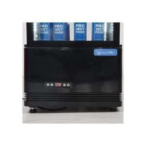 Vitrina refrigerada para bebidas ventilada 4 lados vidrios de 98 lt negra - temp. de 0°C a +12°C - Imagen 3