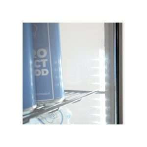 Vitrina refrigerada para bebidas ventilada 4 lados vidrios de 98 lt negra - temp. de 0°C a +12°C - Imagen 5