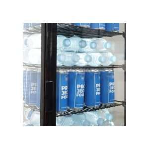 Vitrina refrigerada para bebidas ventilada 4 lados vidrios de 78 lt negra - temp. de 0°C a +12°C - Imagen 6