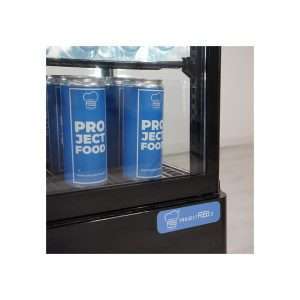 Vitrina refrigerada para bebidas ventilada 4 lados vidrios de 78 lt negra - temp. de 0°C a +12°C - Imagen 8