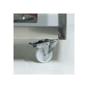 Cocktail station de acero inox AISI 304 sobre ruedas con fregadero L1000xP700xH830 mm - Imagen 10