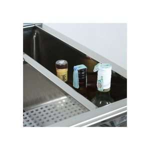 Cocktail station de acero inox AISI 304 sobre ruedas con fregadero L1000xP700xH830 mm - Imagen 8