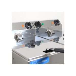 Freidora eléctrica de sobremesa con n° 2 cubas de 6 lt y grifo - potencia 3250 + 3250 watt - Imagen 2