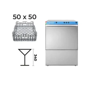 Lavavajillas mecánico monofásico con cesta 50x50 cm completo de dosificador limpiador y abrillantador - Imagen 2