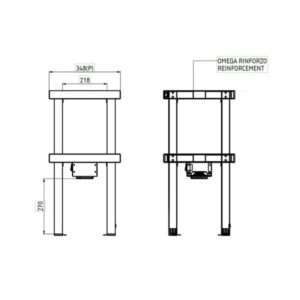 Estante de apoyo doble calefactado de acero inoxidable L1600xP350xH700 mm - línea basic - Imagen 4