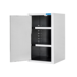 Mueble colgante con puerta batiente de acero inoxidable con 2 estantes L700xP400xH1000 mm - línea basic - Imagen 2