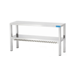 Estante de apoyo doble calefactado de acero inoxidable L1600xP350xH700 mm - línea basic - Imagen 2