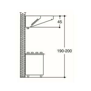 Campana serie snack instalación de pared sin motor y regulador de velocidad - dim. L1400xP700xH450 mm - Imagen 4